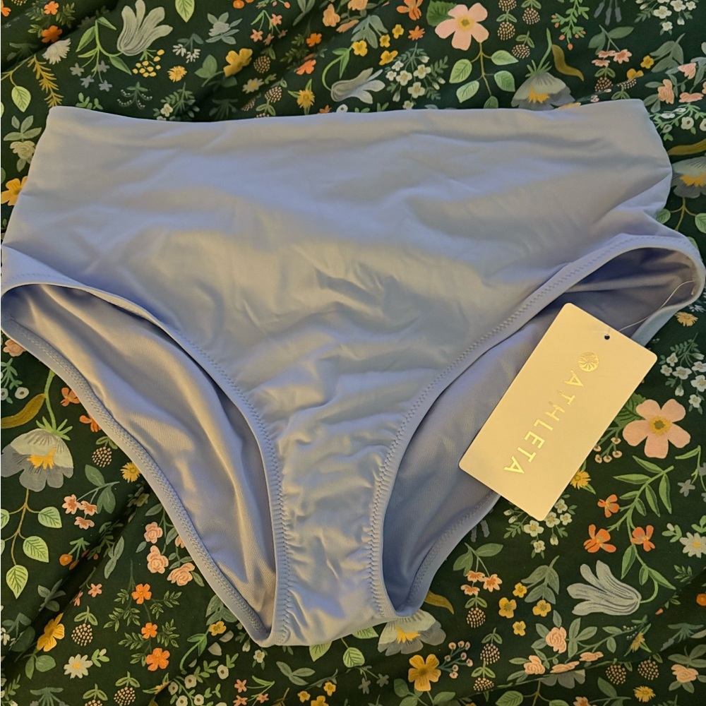 NWT Athleta Blue Bikini Full Coverage Swim